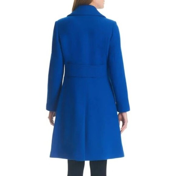 🆕KATE SPADE Double Breasted Wool Blend Coat Blue X-Large 14 - Picture 3 of 13